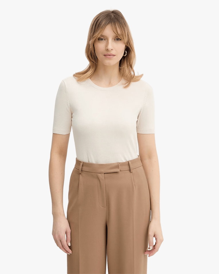 Женский джемпер Max Mara Gabarra с добавлением шелка молочный 26153610816001