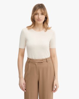 Жіночий джемпер Max Mara Gabarra з додаванням шовку молочний 26153610816001