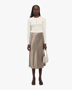 Женская юбка Max Mara Alessio сатиновая, серый 2616101017017