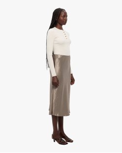 Женская юбка Max Mara Alessio сатиновая, серый 2616101017017