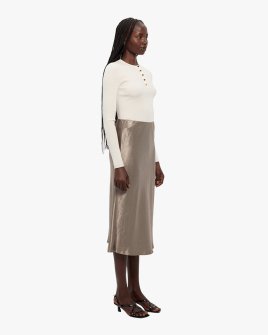 Женская юбка Max Mara Alessio сатиновая, серый 2616101017017