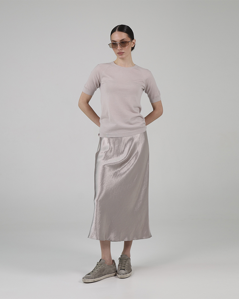 Жіноча спідниця Max Mara Alessio сатинова, сірий 2616101017017