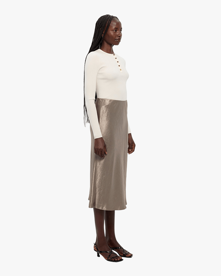 Женская юбка Max Mara Alessio сатиновая, серый 2616101017017