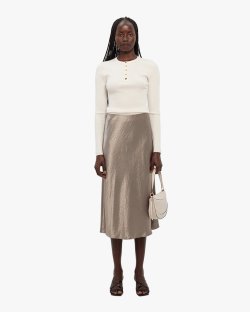 Женская юбка Max Mara Alessio сатиновая, серый 2616101017017