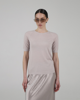 Жіночий джемпер Max Mara Orbita з додаванням шовку бежевий 2616361157002