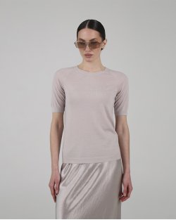 Женский джемпер Max Mara Orbita с добавлением шелка бежевый 2616361157002
