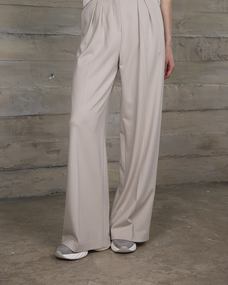 Женские брюки Max Mara Ginnico с добавлением вискозы бежевый 2616781037001
