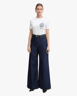 Женская футболка Max Mara Negozi с аппликацией белая 26169410576001 Женская футболка Max Mara Negozi с аппликацией белая 26169410576001