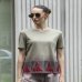 Жіноча футболка Max Mara Negozi з аплікацією зелена 26169410576002