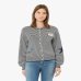 Жіночий кардиган Max Mara Weekend Teiera бавовна синя в білу смужку 2625346041021