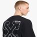 Футболка мужская Off-White хлопок черный с логотипом 44MAA120S26001