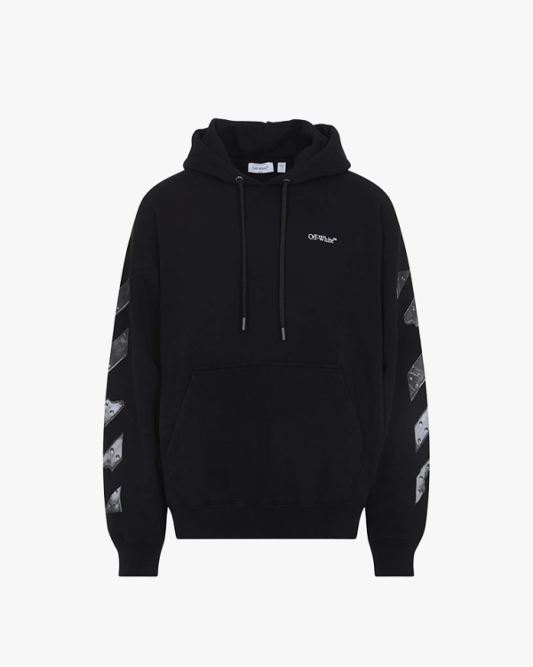 Худі чоловіче Off-White бавовна чорна з логотипом 44MBB085S26F001001