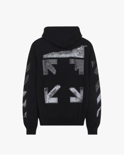 Худи мужское Off-White хлопок черный с логотипом 44MBB085S26F001001