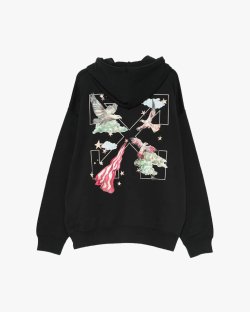 Худи мужское Off-White хлопок черный с принтом 44MBB085Z26F003001