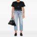 Женская футболка Saint Laurent Classic-Fit с логотипом хлопок черный 460876YB2DQ 1000