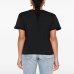 Женская футболка Saint Laurent Classic-Fit с логотипом хлопок черный 460876YB2DQ 1000