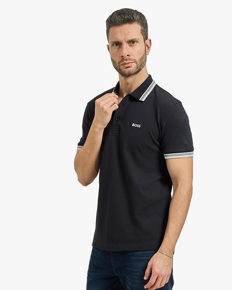 Поло чоловіче Boss Regular Fit Paddy бавовна синя 50469055426