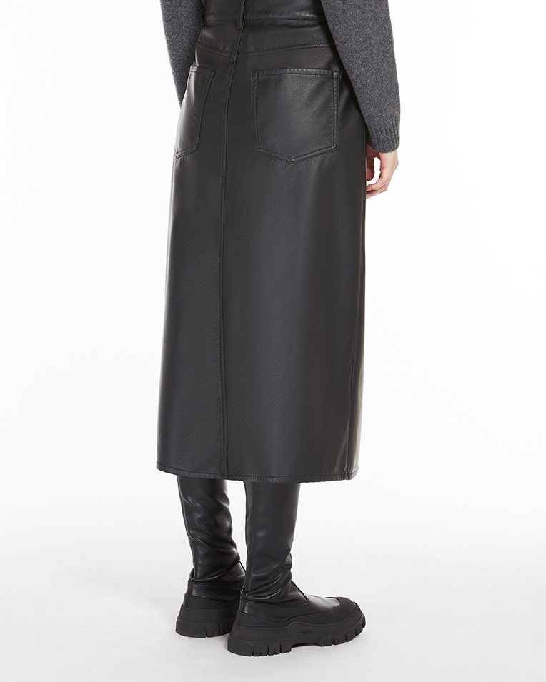 Жіноча спідниця Max Mara Canga  5106092600 шкіряна чорна