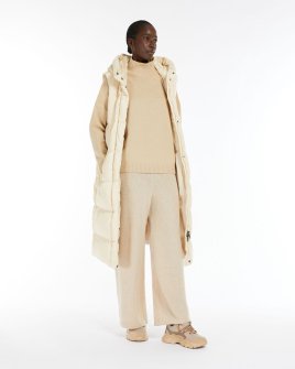 Женские штаны широкого кроя Max Mara Tennis шерсть молочный 5336014206003