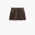 Женский шорты Max Mara Biella кожа коричневые 5436012600-01