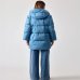 Жіночий пуховик парку Max Mara Newbembo з капюшоном блакитний 5496042600-030