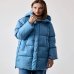 Жіночий пуховик парку Max Mara Newbembo з капюшоном блакитний 5496042600-030