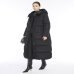 Жіночий пуховик подовжений Max Mara Dolly з капюшоном чорний 5496054206004-dolly