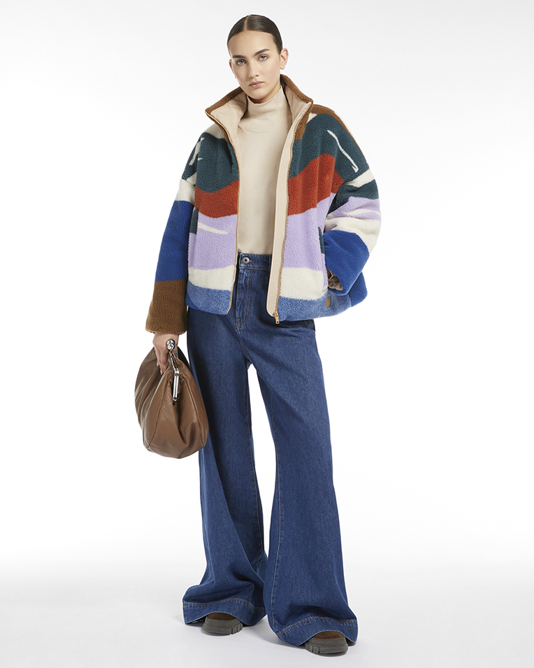 Жіночий пуховик Max Mara з жакардового вовняного джерсі візерунки 5906014206002 - ANGOLO