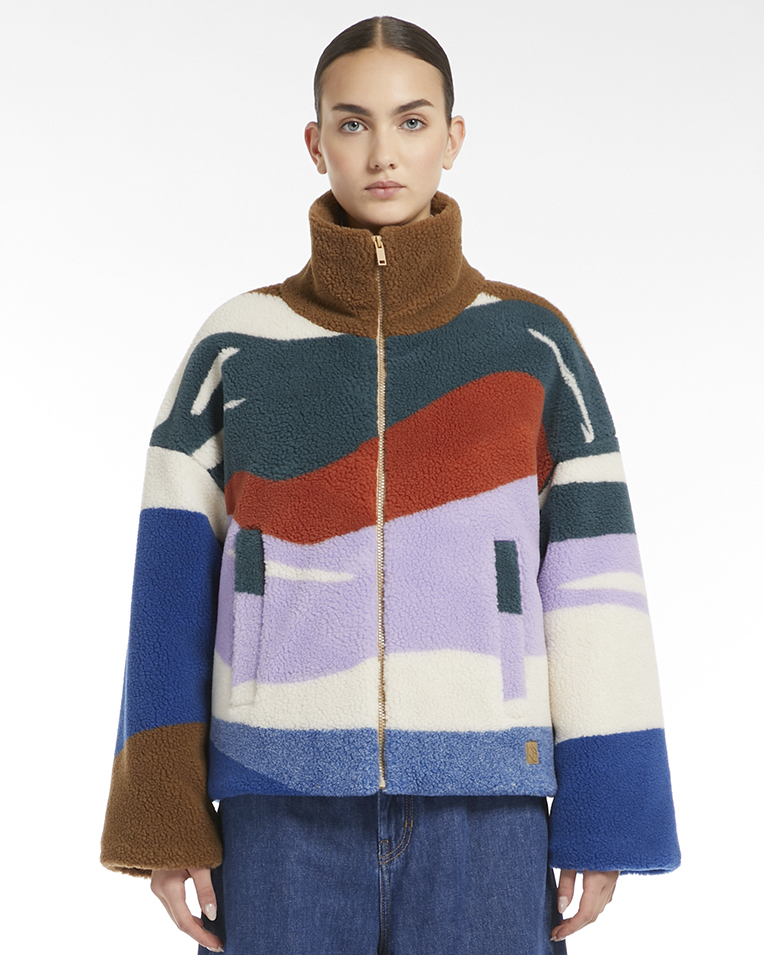 Жіночий пуховик Max Mara з жакардового вовняного джерсі візерунки 5906014206002 - ANGOLO