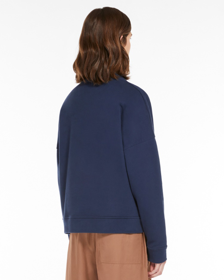 Жіночий світшот Max Mara Medea бавовна синя 5926022600