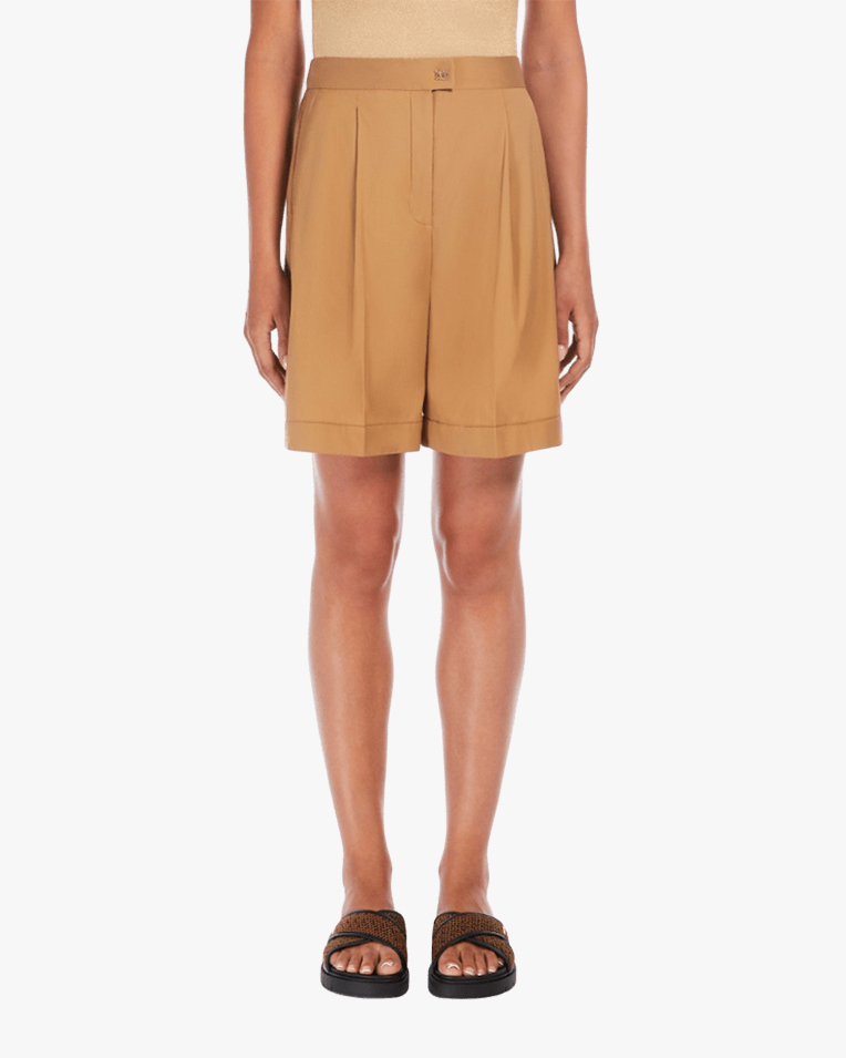 Жіночі шорти бермуди Max Mara Sultano розкльошені бежевий 6141015906002