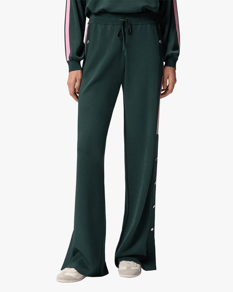 Женский костюм Pinko Sporty свитшот с тесьмой и штанами с логотпом зеленый 105391 A2FQX77-105394A2FQX77