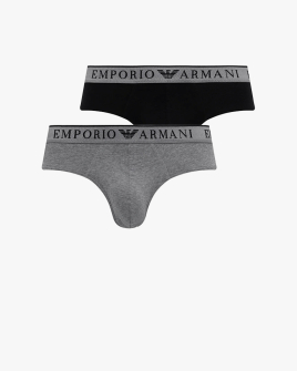 Сліпи чоловічі Emporio Armani Underwear 2-pack чорний, сірий EM000251AF10776
