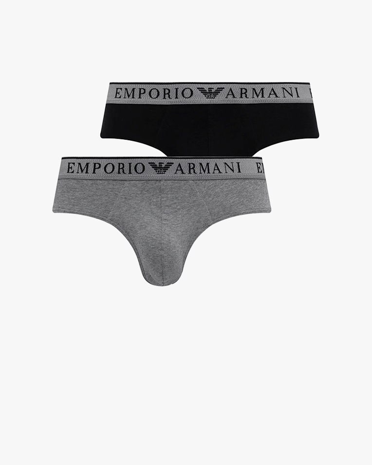 Слипы мужский Emporio Armani Underwear 2-pack черный, серый EM000251AF10776