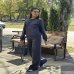 Женский утепленный костюм на флисе Gaëlle Paris cвитшот с штанами синий GAABW07500 + GAABW07502 Blu Scuro