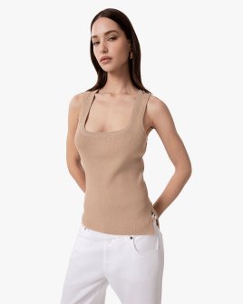 Женский топ Gaëlle Paris Lurex бежевый GAABW09436