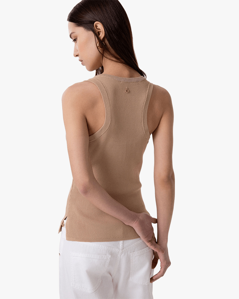 Жіночий топ Gaëlle Paris Lurex бежевий GAABW09436