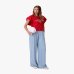 Женские джинсы Wide Leg Gaëlle Paris хлопок голубой GAABW09530