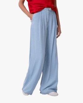 Женские джинсы Wide Leg Gaëlle Paris хлопок голубой GAABW09530