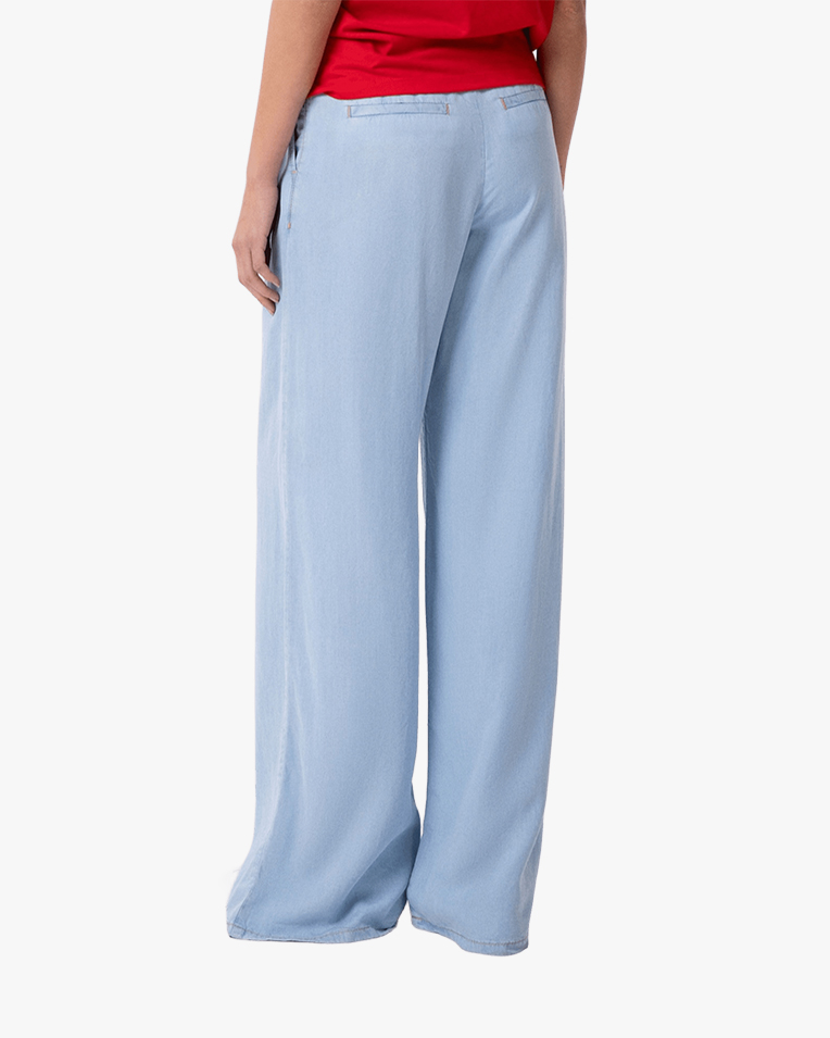 Женские джинсы Wide Leg Gaëlle Paris хлопок голубой GAABW09530