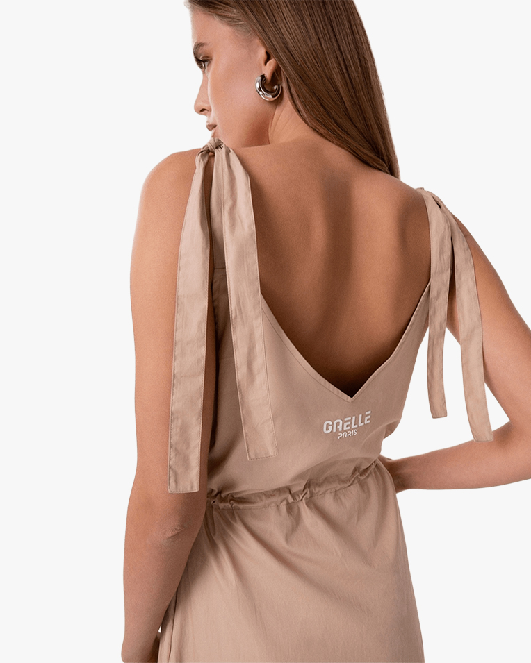 Жіноча сукня Midi Gaëlle Paris бавовна бежева GAABW09736