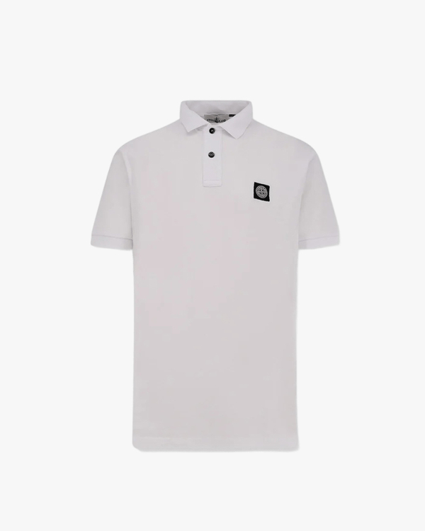 Поло мужское Stone Island SlamFit хлопок белый L1S152200008S0017V1001