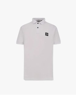 Поло мужское Stone Island SlamFit хлопок белый L1S152200008S0017V1001