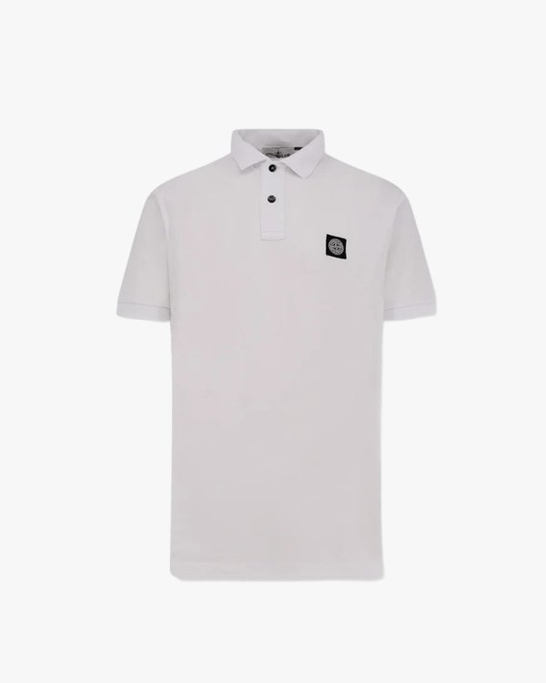Поло мужское Stone Island SlamFit хлопок белый L1S152200008S0017V1001