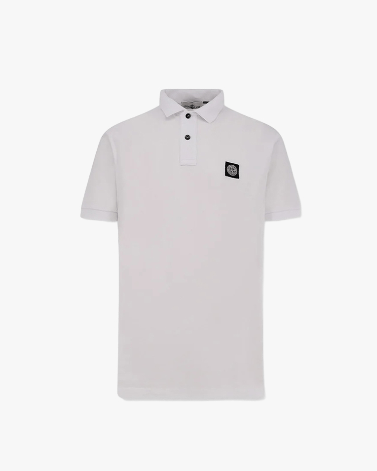 Поло мужское Stone Island SlamFit хлопок белый L1S152200008S0017V1001