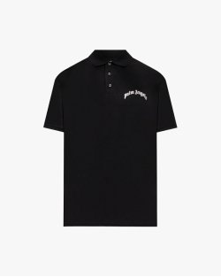 Поло мужское Palm Angels хлопок черный PMGB012S26FAB005