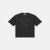 Женская футболка Ganni Heavy Cotton Drop Shoulder Heart с логотипом хлопок черный T4057