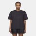 Женская футболка Ganni Heavy Cotton Drop Shoulder Heart с логотипом хлопок черный T4057