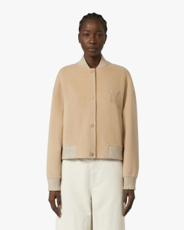 Жіночий вовняний бомбер Max Mara Weekend Zelante бежевий WE5086015106063