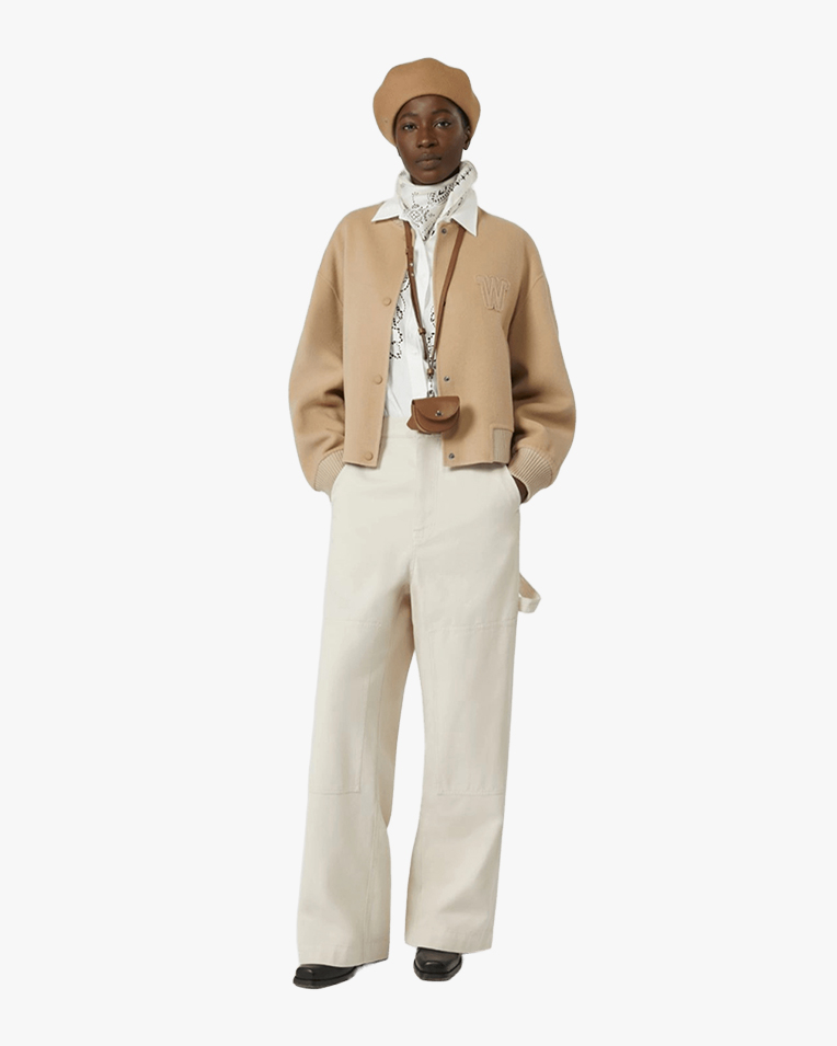 Жіночий вовняний бомбер Max Mara Weekend Zelante бежевий WE5086015106063